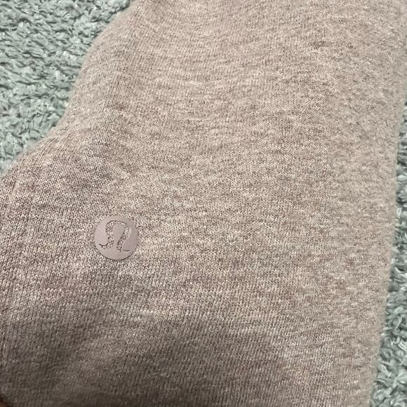 Lululemon Scuba High Rise Jogger Pants Womens 4 W5DD3S Heathered Pink Fleece - Picture 2 of 9